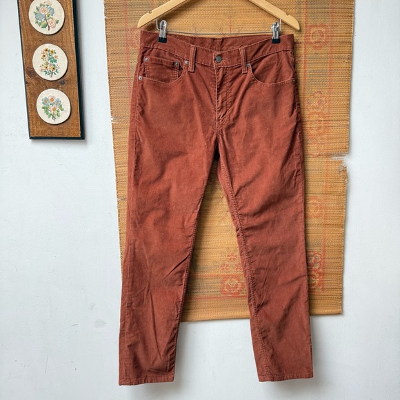Levi’s 511 Corduroy Pants Burnt Orange Brown - Picture 5 of 11